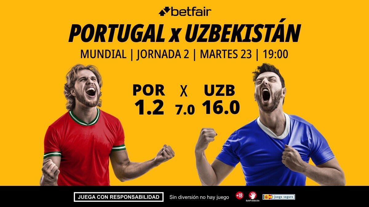 Portugal - Uzbekistán: alineaciones, horario, dónde ver, pronósticos y estadísticas